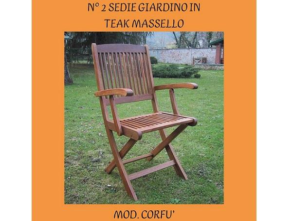 SET N° 2 SEDIE POLTRONCINE PIEGHEVOLI CORFU